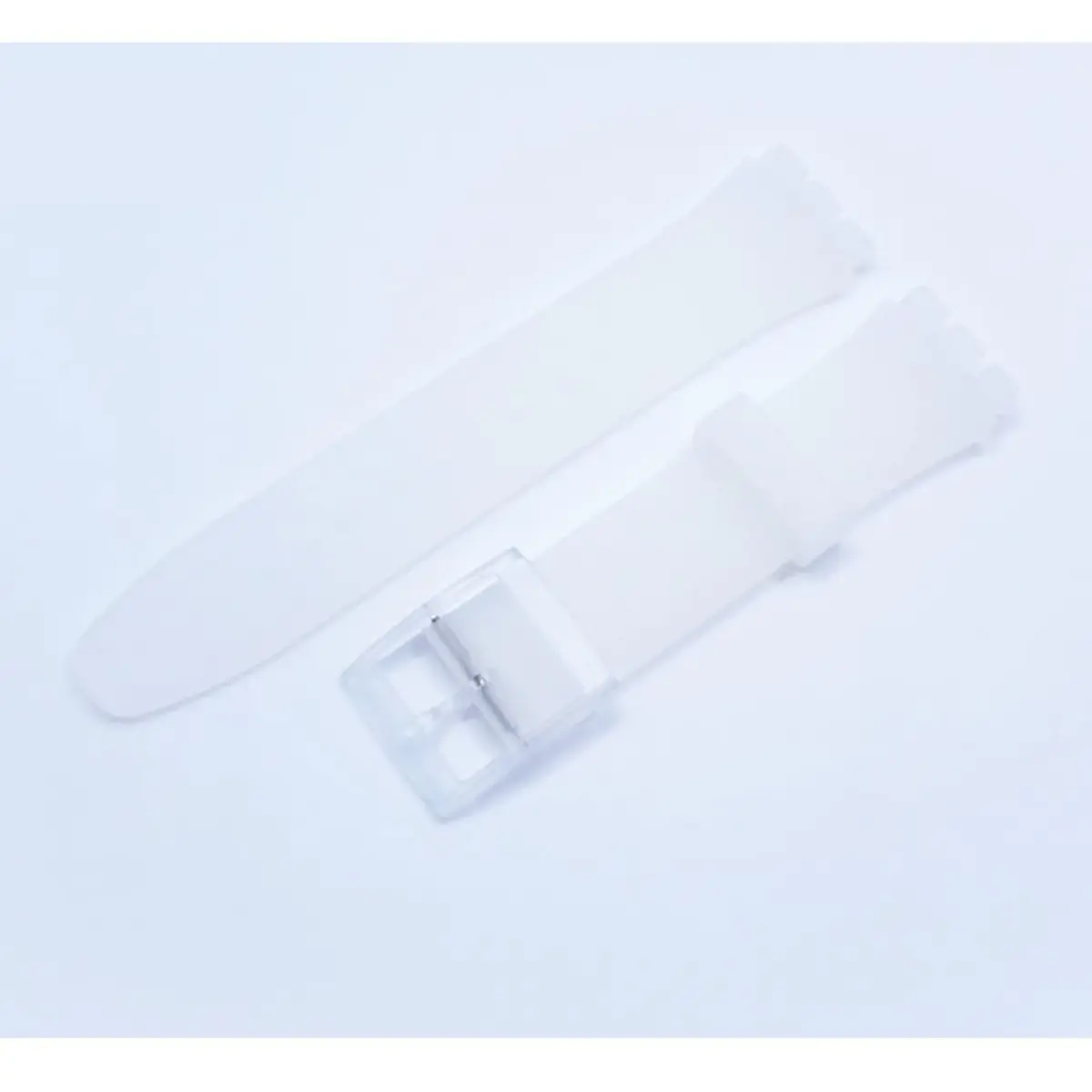 Lijinlan ClearWhite Silicone Replacement Watch Band for Swatch - 17mm Lug Width - view 3