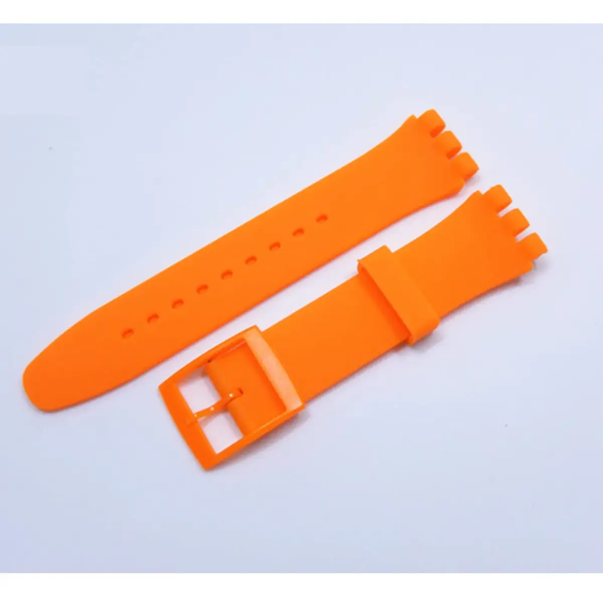 Lijinlan Replacement Silicone Watch Band for Swatch - Orange, 17mm - view 2