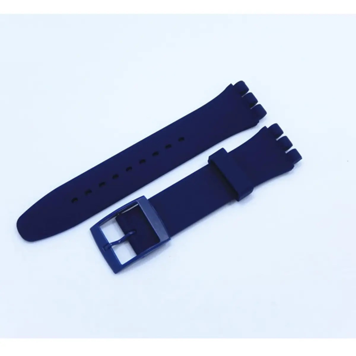 Lijinlan Replacement Silicone Watch Band for Swatch - Navy, 17mm Lug Width - view 2