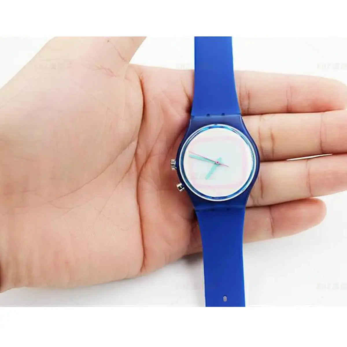 Lijinlan Dark Blue 20mm Replacement Silicone Watch Band for Swatch - view 3