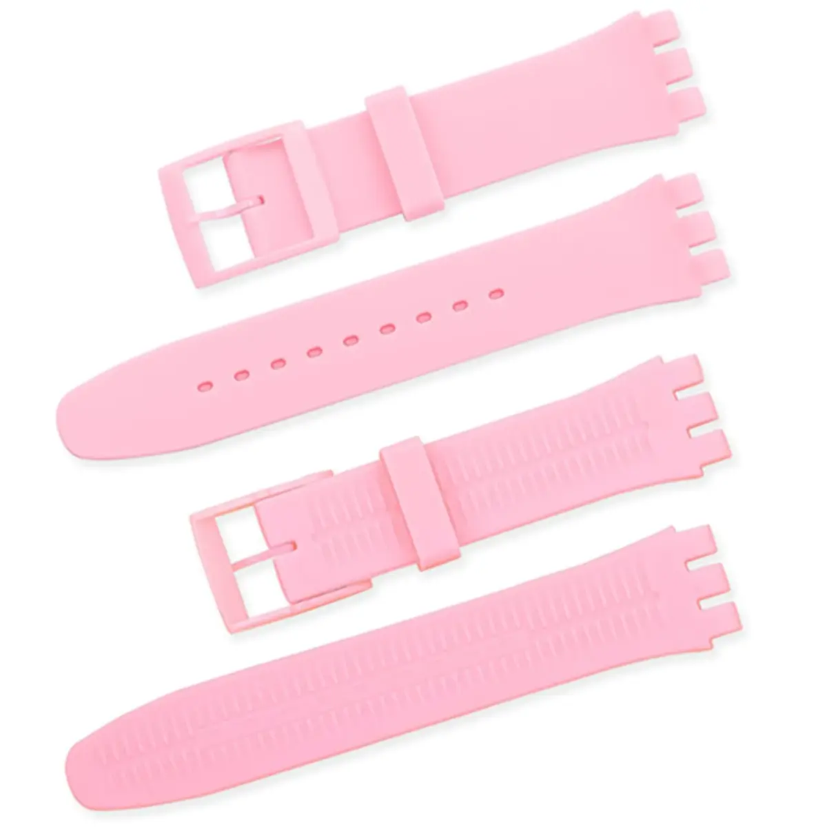 Lijinlan Replacement Silicone Watch Band for Swatch - Pink, 17mm - view 2