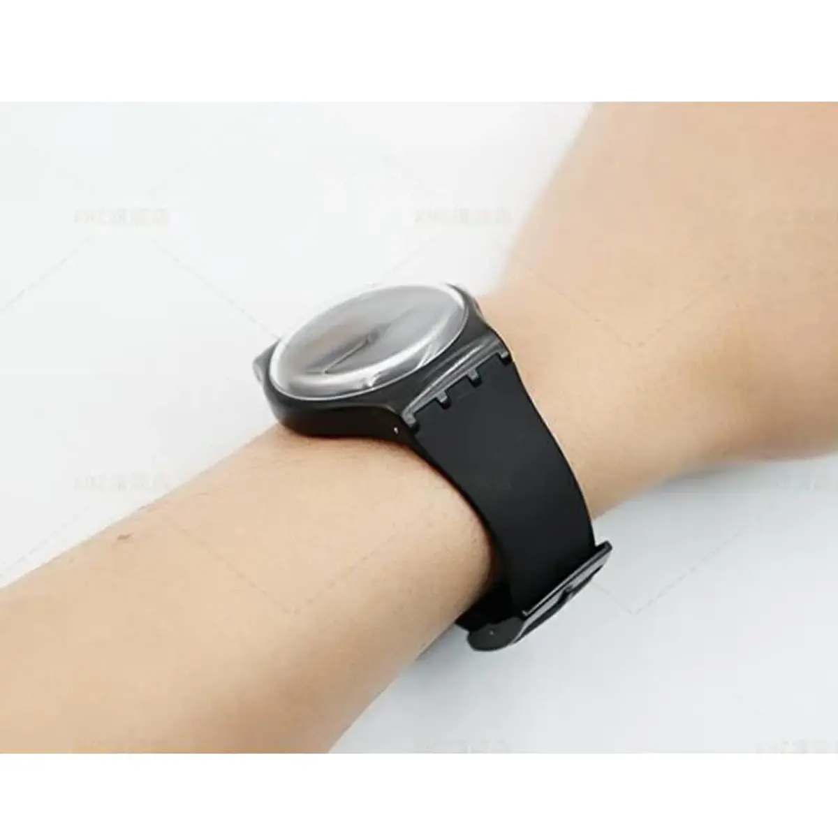 Lijinlan Black 20mm Replacement Silicone Watch Band for Swatch - Breathable & Waterproof - view 2