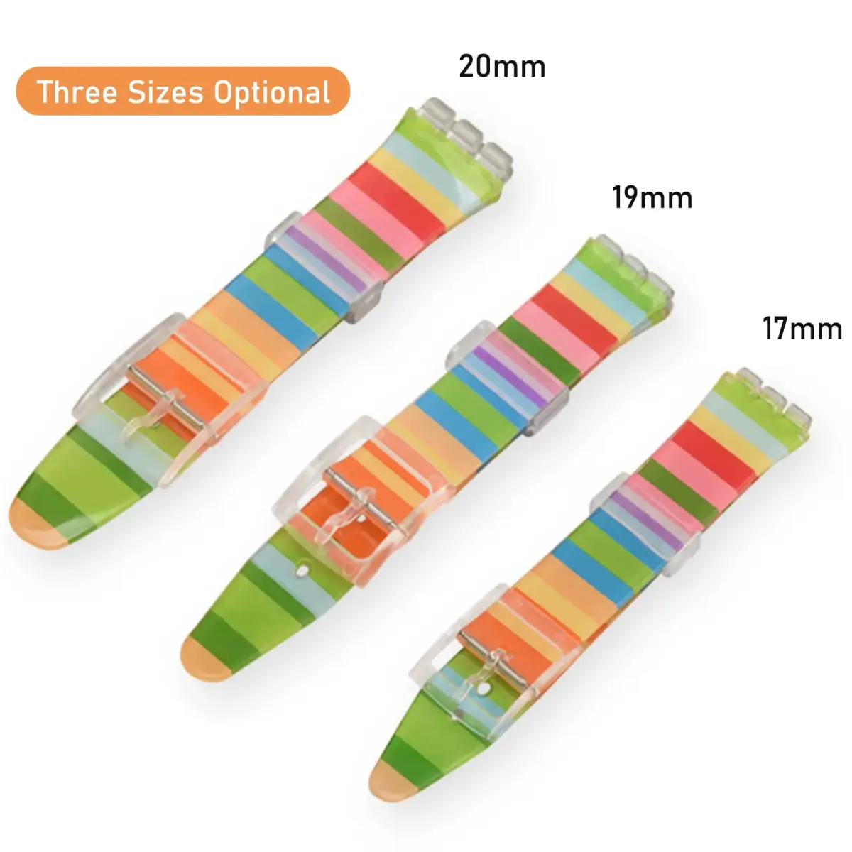 Lijinlan Replacement Silicone Band for Swatch 19mm Lug Width | Breathable & Waterproof Watch Strap - view 2