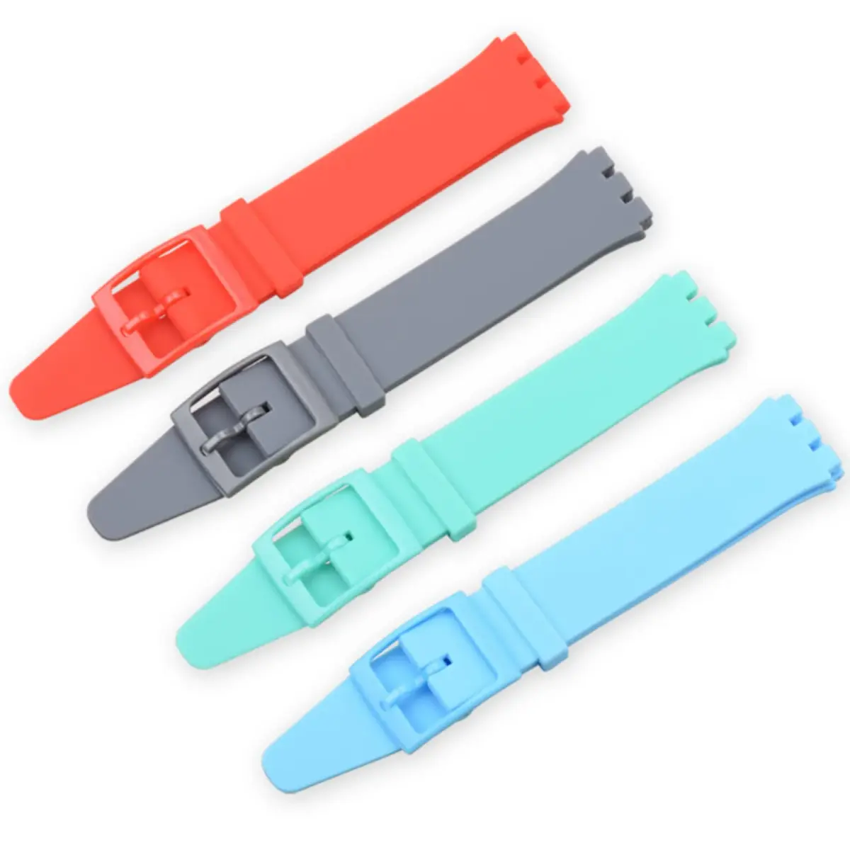 Lijinlan 20mm Mint Green Silicone Replacement Watch Band for Swatch, Waterproof & Breathable - view 2