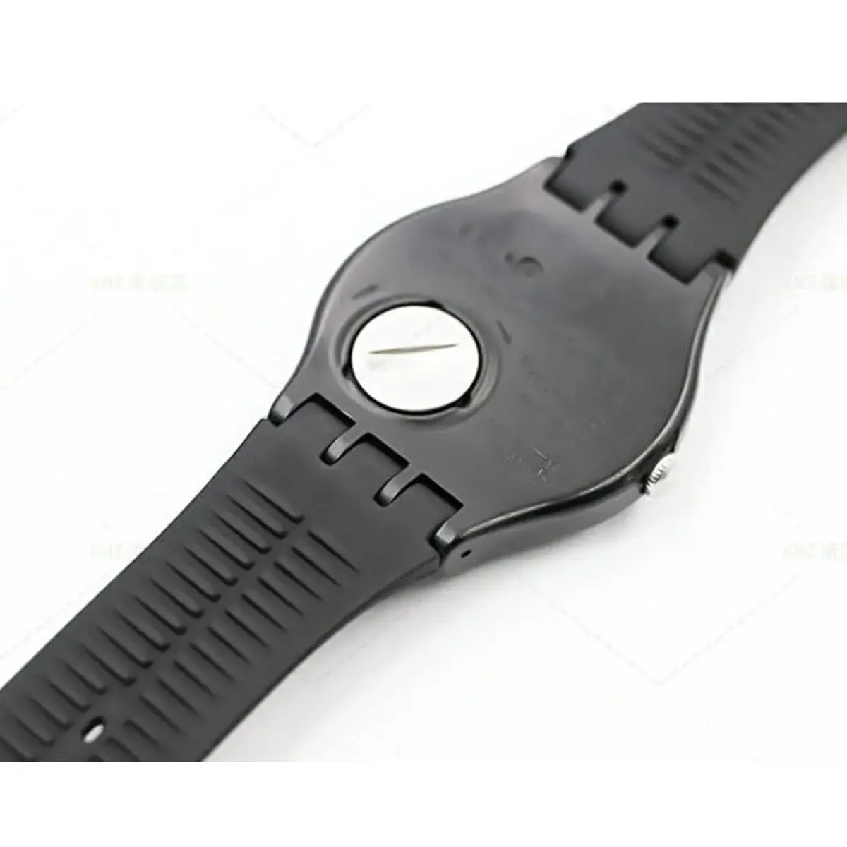 Lijinlan Replacement Black Silicone Band for Swatch Watches - 19mm Lug Width - view 4