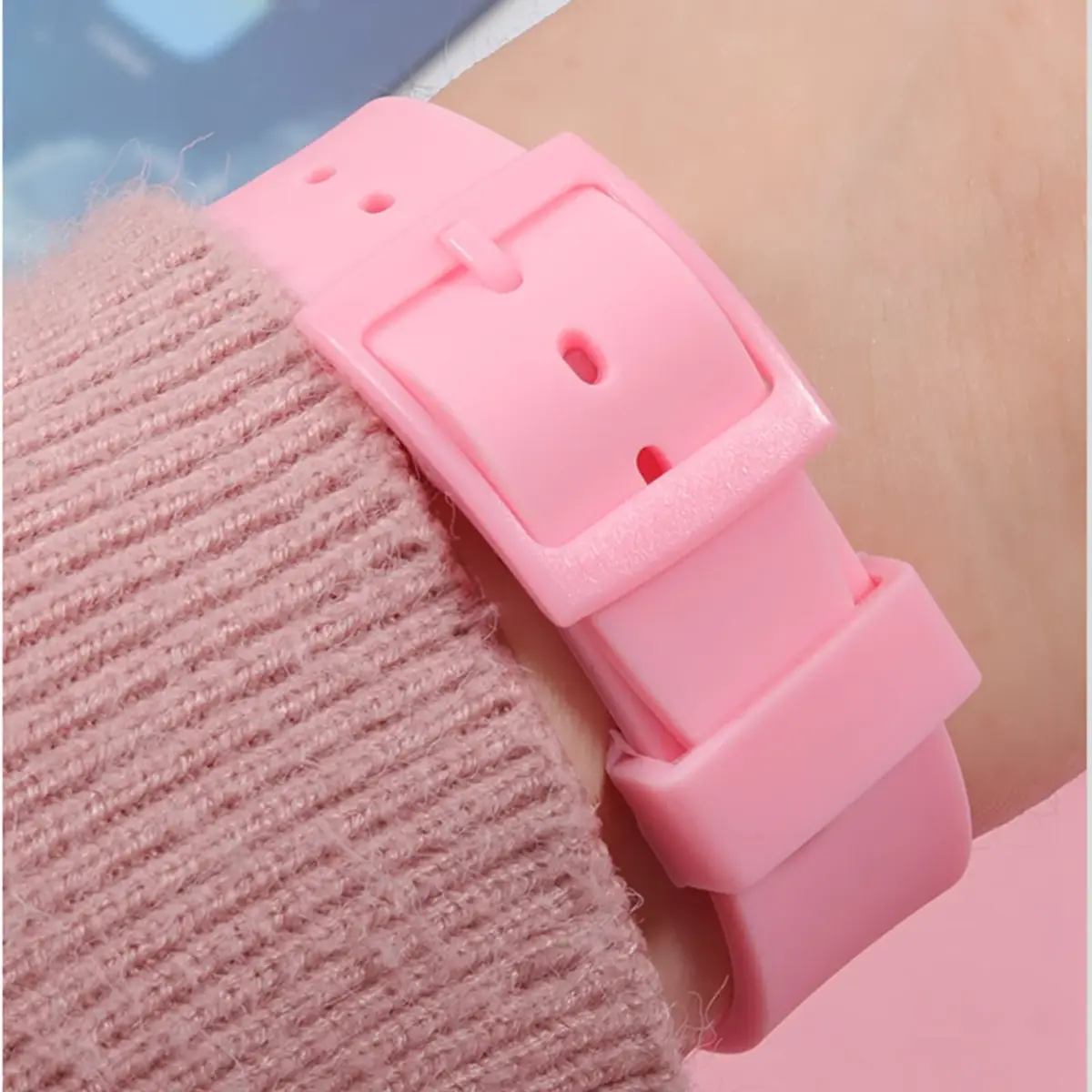 Lijinlan Silicone Watch Band for Swatch 19mm | Pink, Waterproof, Breathable - view 5