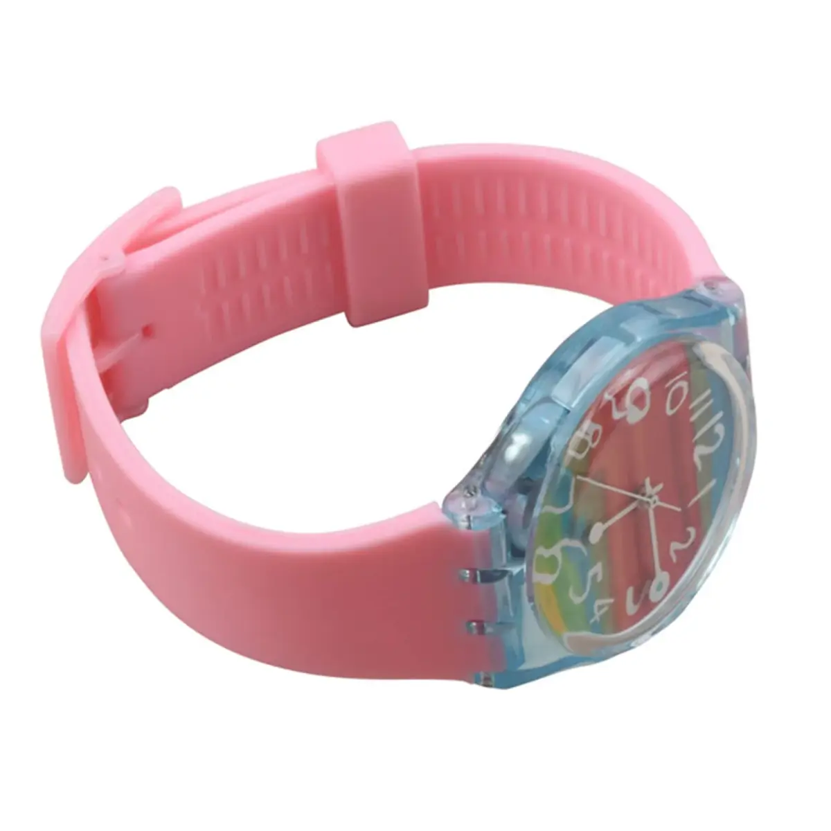 Lijinlan Silicone Watch Band for Swatch 19mm | Pink, Waterproof, Breathable - view 4