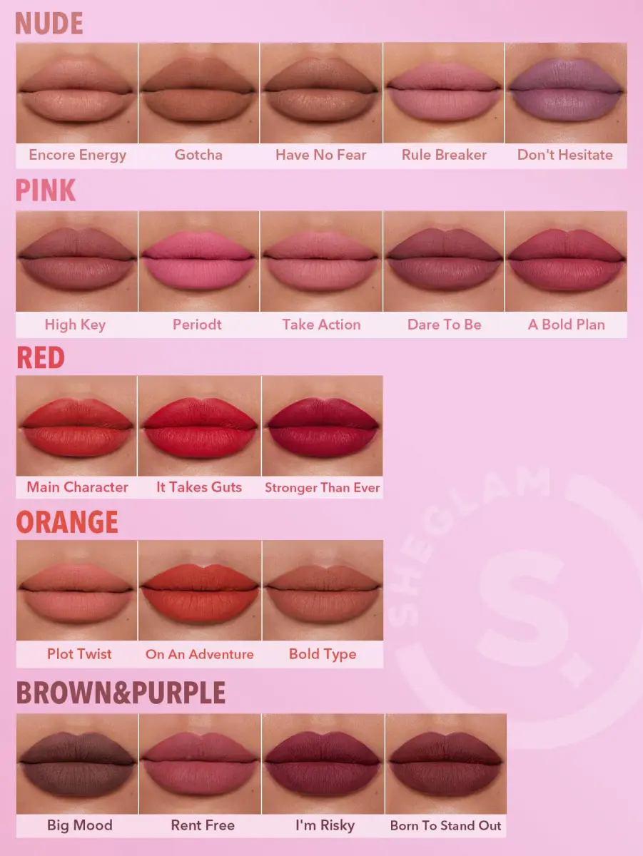 SHEGLAM Dynamatte Boom Waterproof Matte Lipstick - Rule Breaker | 0.0952 Ounce (2.7 g) - view 5