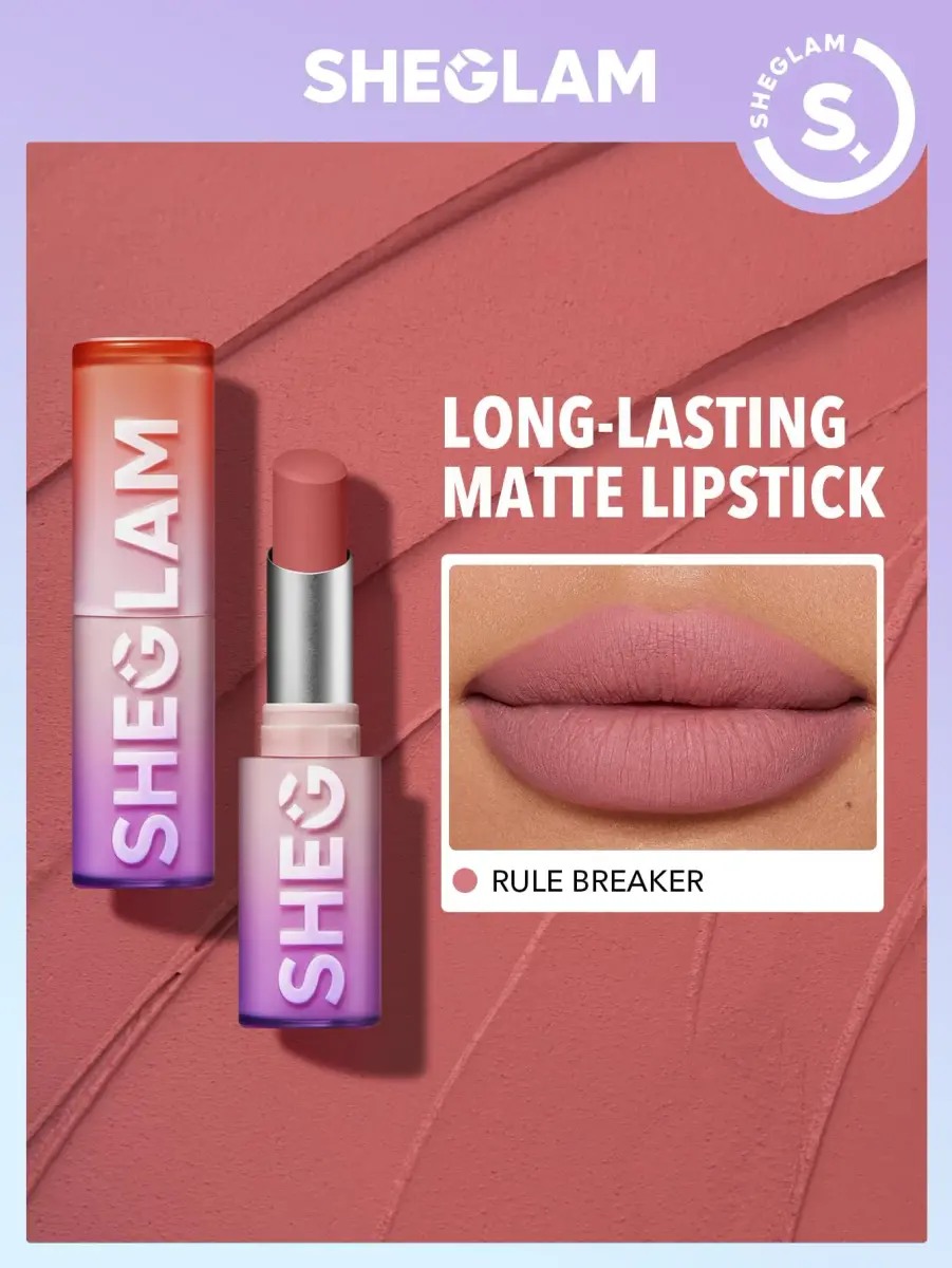 SHEGLAM Dynamatte Boom Waterproof Matte Lipstick - Rule Breaker | 0.0952 Ounce (2.7 g) - view 2