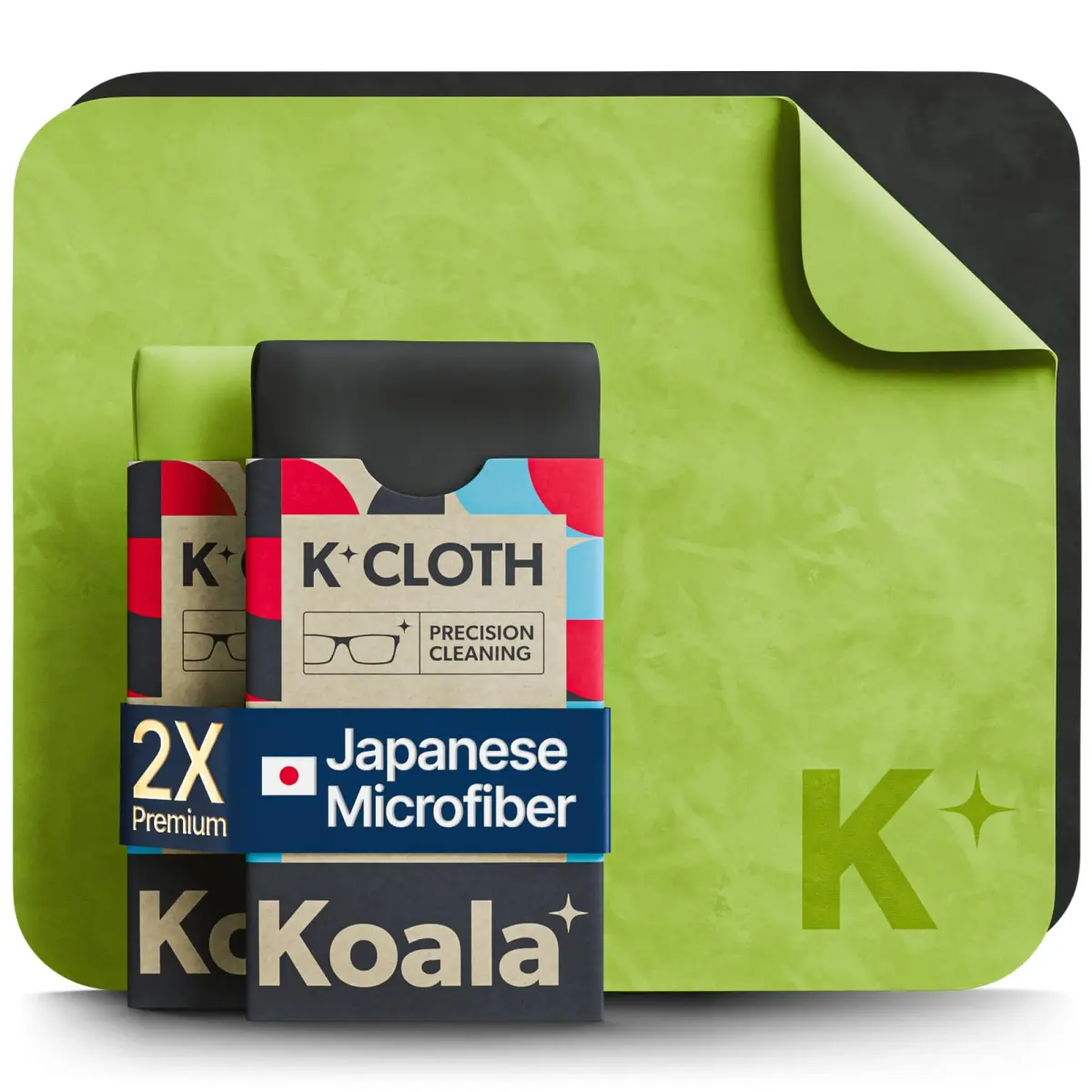 Koala Lifestyle Microfiber Cleaning Cloths | Purple & Blue | 12 Pack | Japanese Microfiber - main product image