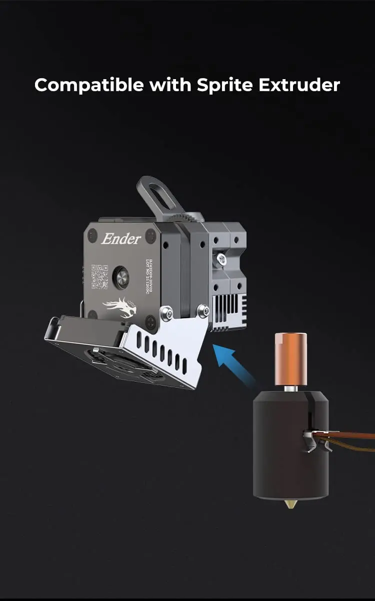 Lokkr Sprite Extruder Ceramic Heating Kit 300℃ 60W | High-Temp Brass Nozzle & Bimetal Heatbreak - view 7