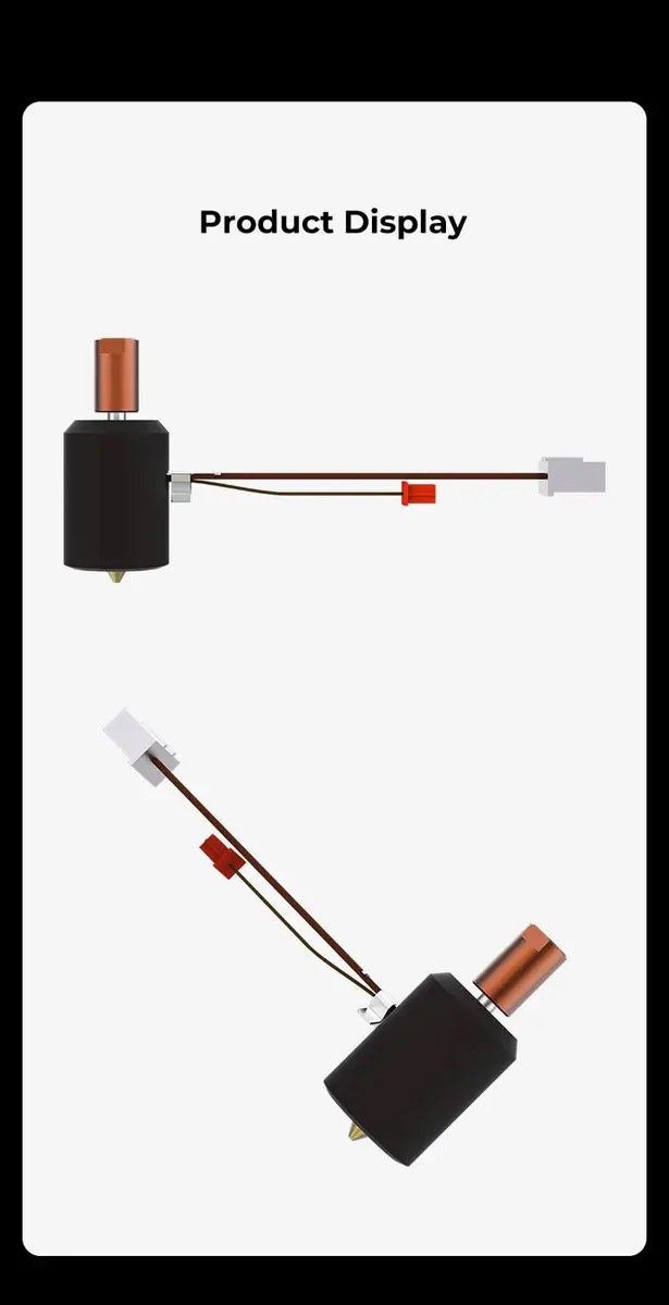 Lokkr Sprite Extruder Ceramic Heating Kit 300℃ 60W | High-Temp Brass Nozzle & Bimetal Heatbreak - view 8