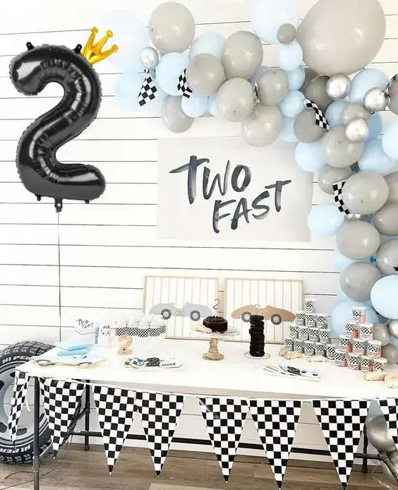 IWERP Black Crown 2 Balloon - 40 Inch Number Balloon | 2nd Birthday Decorations - view 3