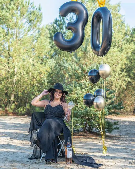 IWERP Black Crown 4 Balloon - 40 Inch Number Balloon | Reusable Foil Party Decoration - view 7