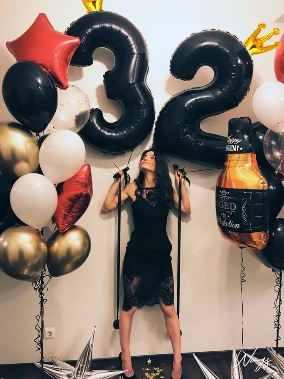 IWERP Black Crown 5 Balloon - 40 Inch Number Balloon | Reusable Foil Party Decoration - view 4