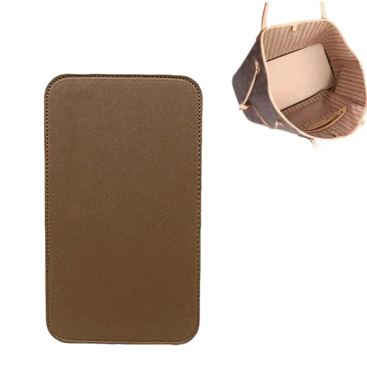 ZARSIO Handbag Base Shaper Liner Board for Speedy 30 Purse 30cm (11.8 x 5.9 inch) | PU Leather with Arc Corner Insert - main product image