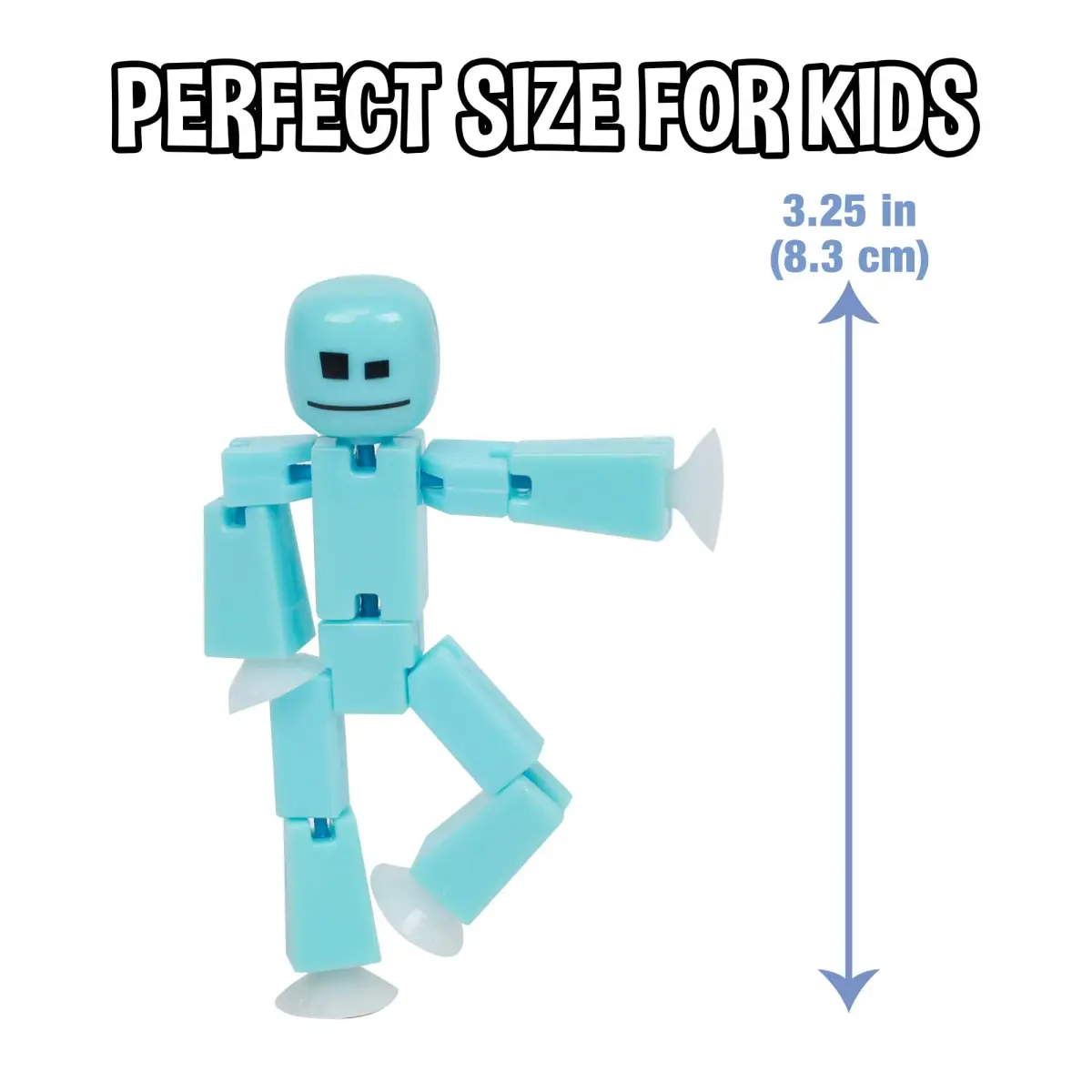 Zing StikBot Single Pack - Ice Blue Action Figure | Posable Toy for Stop Motion Animation - view 3