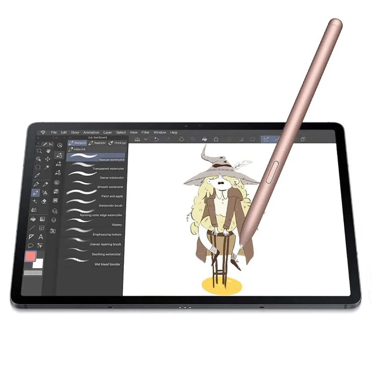 Dogxiong Mystic Pink Stylus Pen for Samsung Galaxy Tab S7 FE & S7 | 4096 Pressure Sensitivity | Includes 5 Replacement Tips - view 2