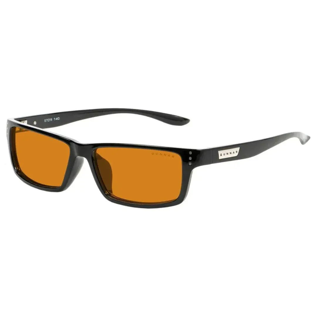 Gunnar Riot Onyx Amber Max Blue Light Blocking Computer Glasses 57 mm | Patented Lens Technology - main product image