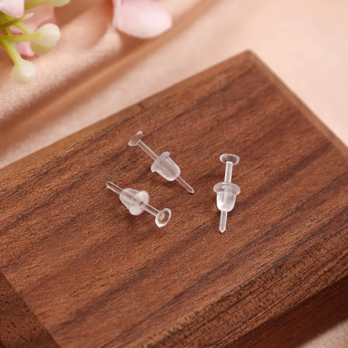 Nkwuire Clear Plastic Earrings 200 PCS | Invisible Studs for Sports, Work, DIY - view 5