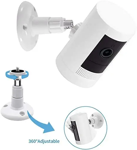 Gresur White 3 Pack Camera Wall Mount Bracket for Ring Stick Up Cam & Outdoor Cam Plus, 8cm (3.15in) x 11cm (4.33in) x 8cm (3.15in) - view 7
