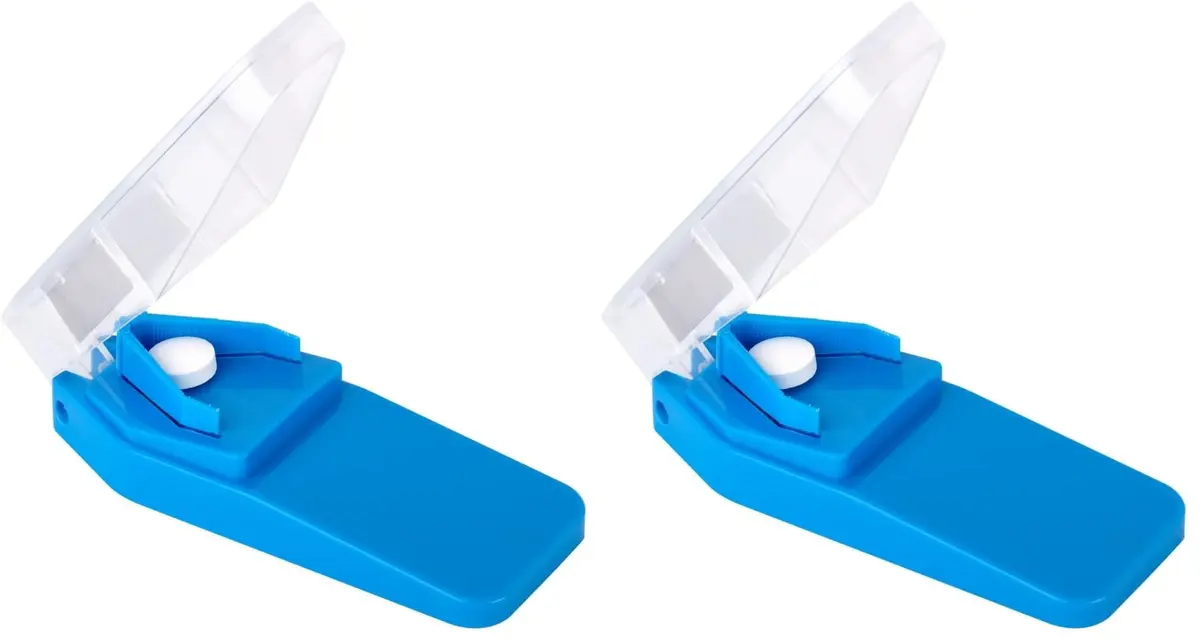 EZY DOSE Pill Cutter and Splitter | Stainless Steel Blade Compact Travel Size - main product image