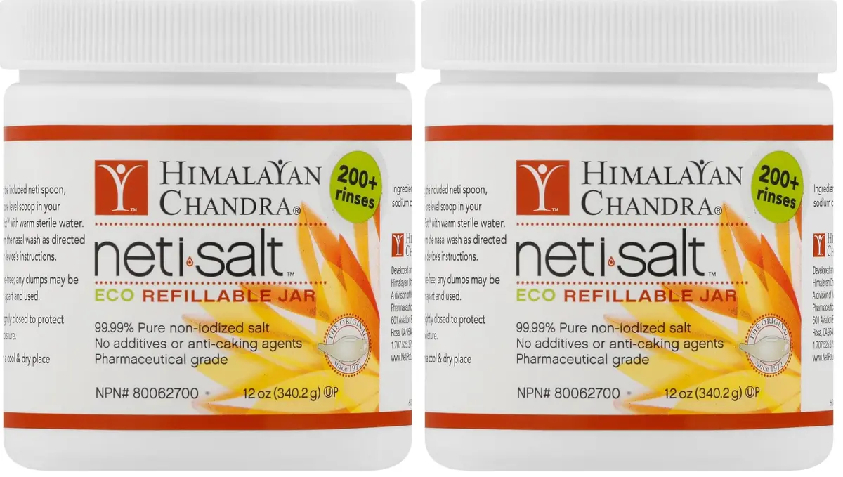Himalayan Chandra Neti Pot Salt Jar 24 oz (680 g) | Pharmaceutical Grade USP Sodium Chloride for Nasal Irrigation - main product image