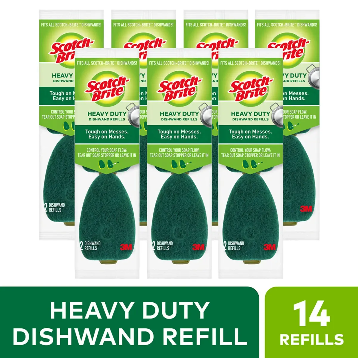 Scotch-Brite Heavy Duty Dishwand Refills 2.27 kg (5 lb) | Scrubbing Fibers Made from 100% Recycled Content - view 2