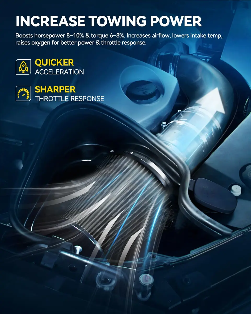 PHILTOP 3" Cold Air Intake Kit for 2001-2005 BMW 325i, 330Ci, 325Ci, 325xi | Aluminum Performance Intake - view 4