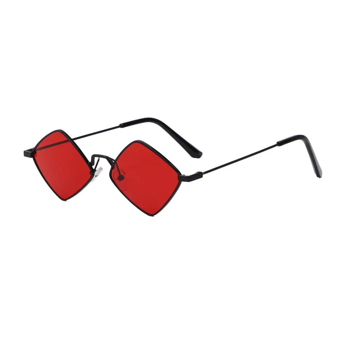 Dazzleimart Retro Diamond Shape Sunglasses for Men & Women | Trendy Metal Quadrilateral Shades UV Protection 139mm - main product image