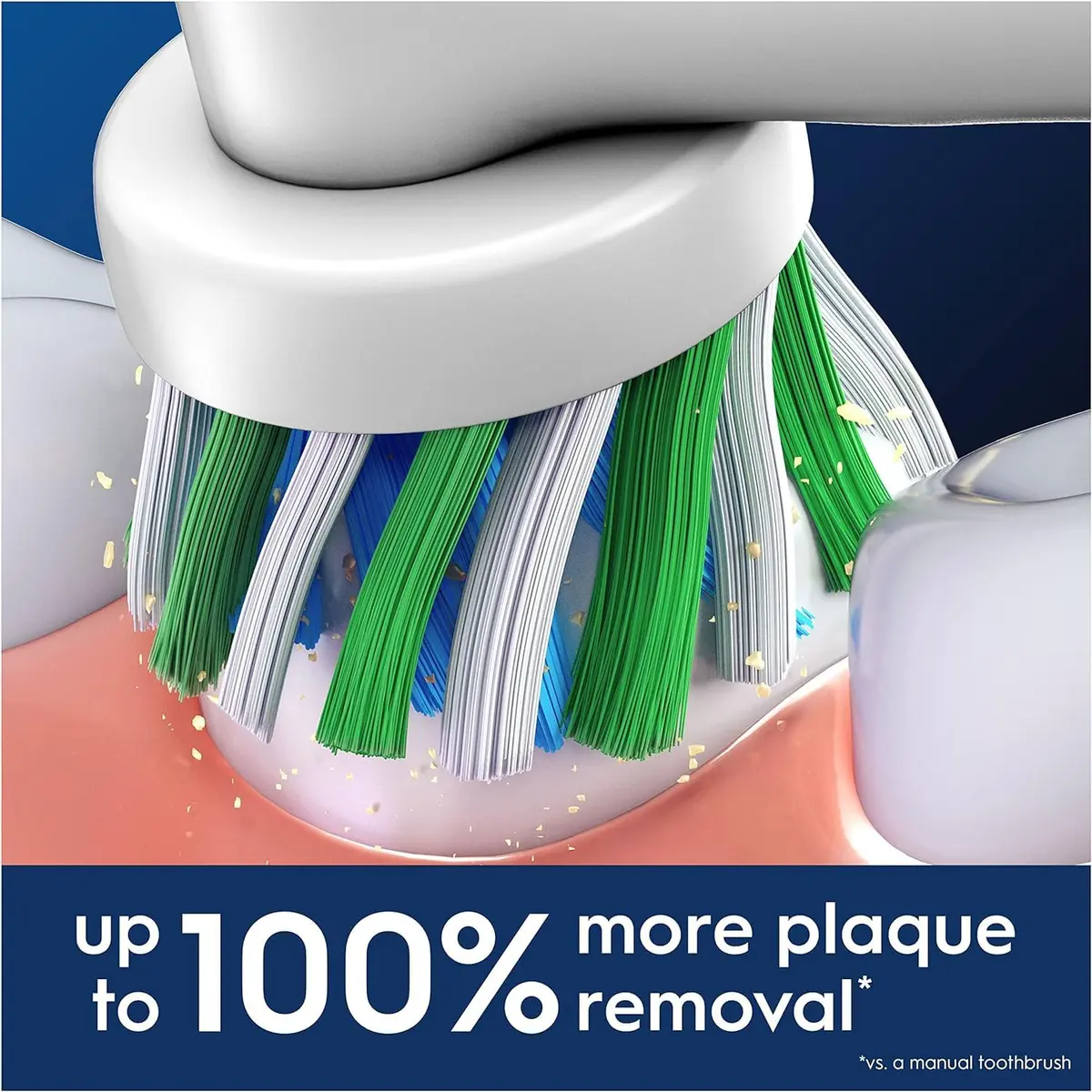 Oral-B Pro Cross Action Electric Toothbrush Head 8 Pack | Deeper Plaque Removal with X-Shape Bristles - view 5