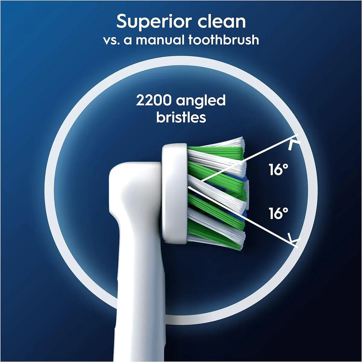 Oral-B Pro Cross Action Electric Toothbrush Head 8 Pack | Deeper Plaque Removal with X-Shape Bristles - view 3