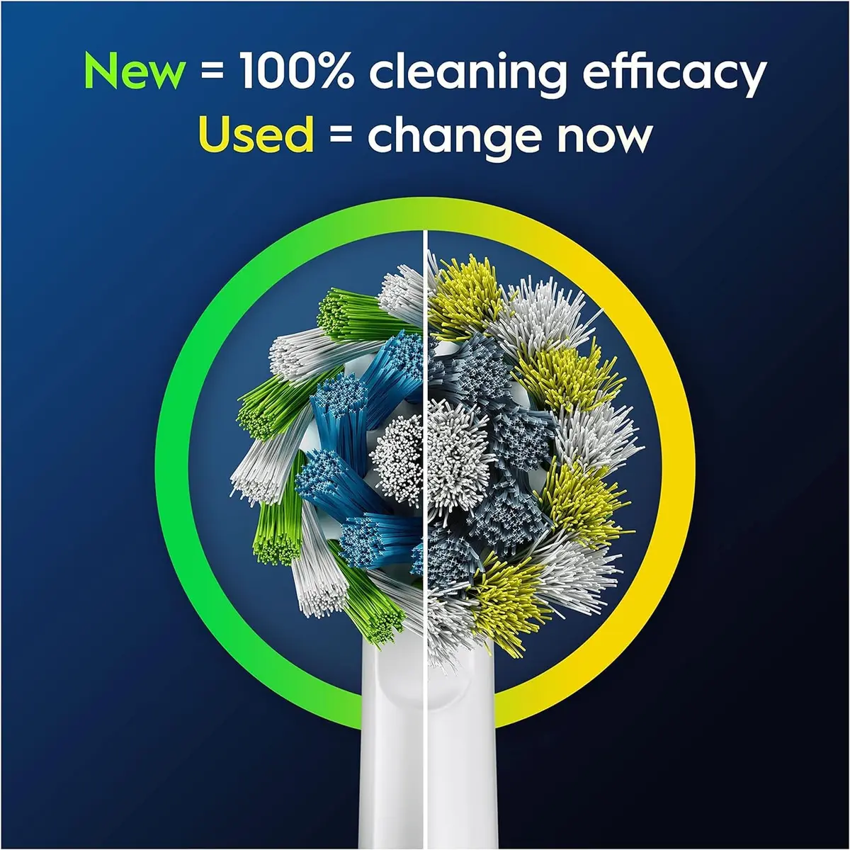 Oral-B Pro Cross Action Electric Toothbrush Head 8 Pack | Deeper Plaque Removal with X-Shape Bristles - view 4