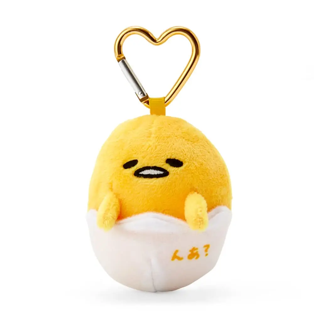 SANRIO Gudetama Mini Mascot Holder Yellow | Heart-Shaped Bag Accessory for Kids & Unisex - main product image