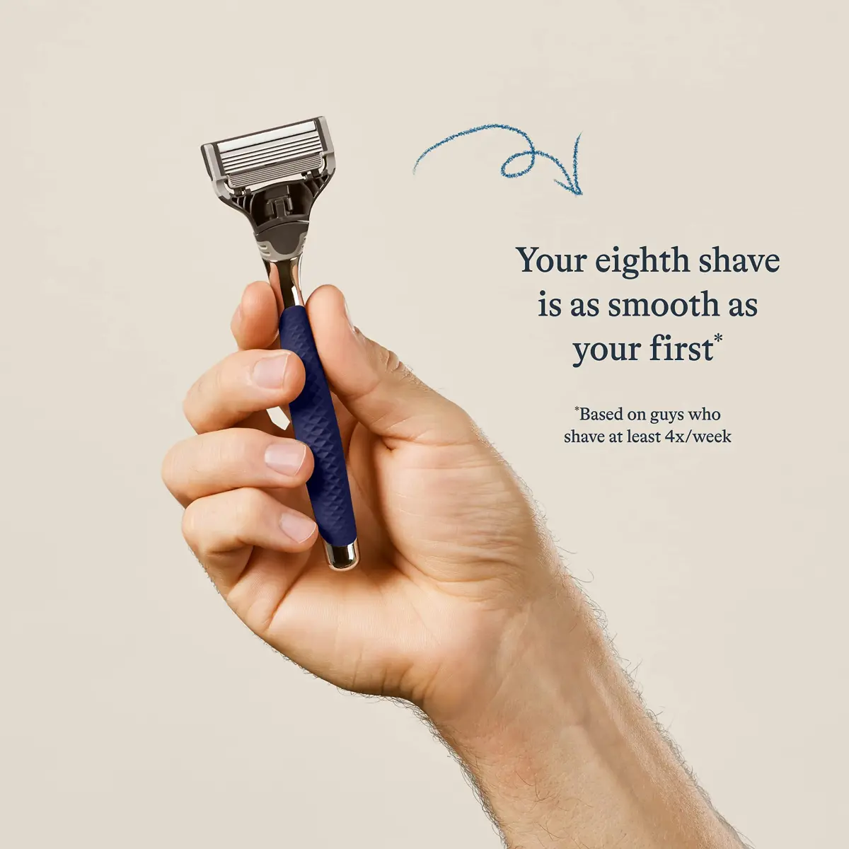 Harry's Original Shaving Kit for Men, Chrome Edition | 5-Blade Razor Handle & 3 Refills | German Engineered - view 2