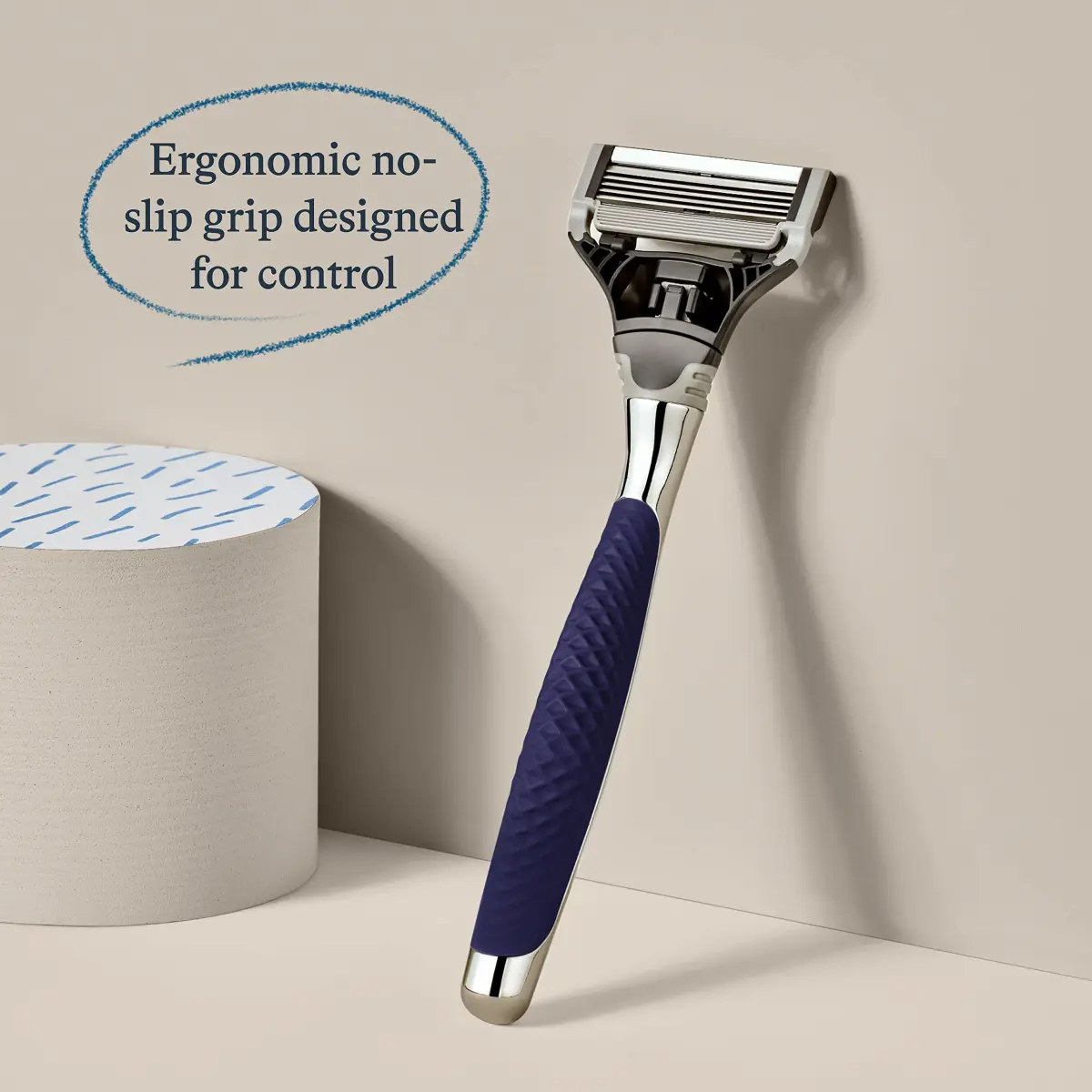 Harry's Original Shaving Kit for Men, Chrome Edition | 5-Blade Razor Handle & 3 Refills | German Engineered - view 3