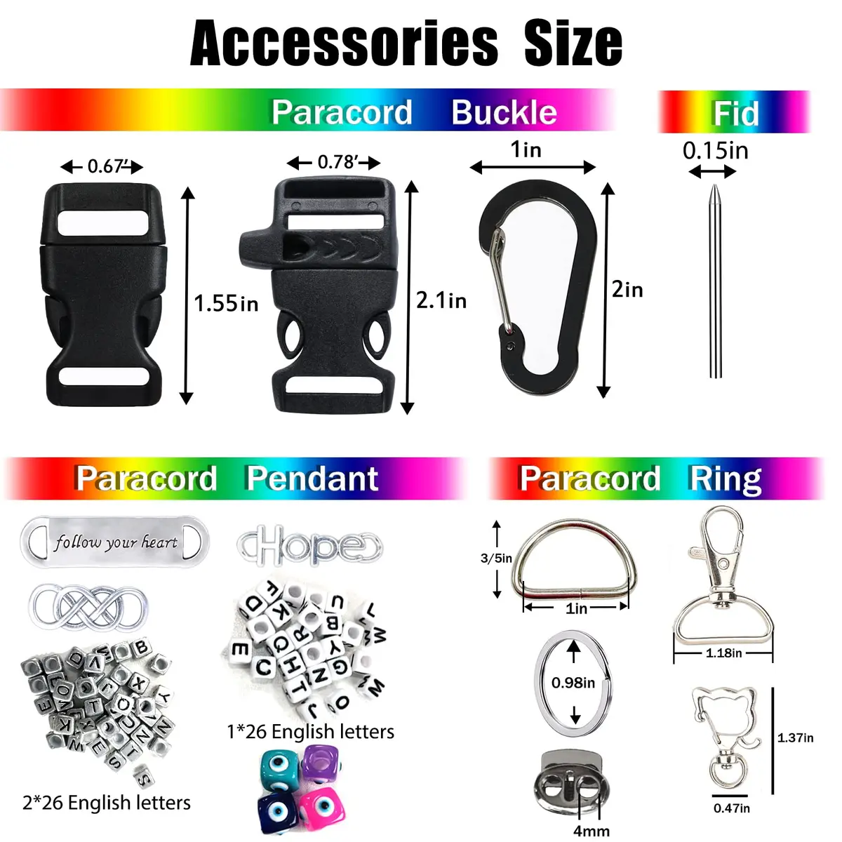 MONOBIN Paracord Kit with Jig & Accessories | 36 Colors for Crafts & Outdoor Use - view 6