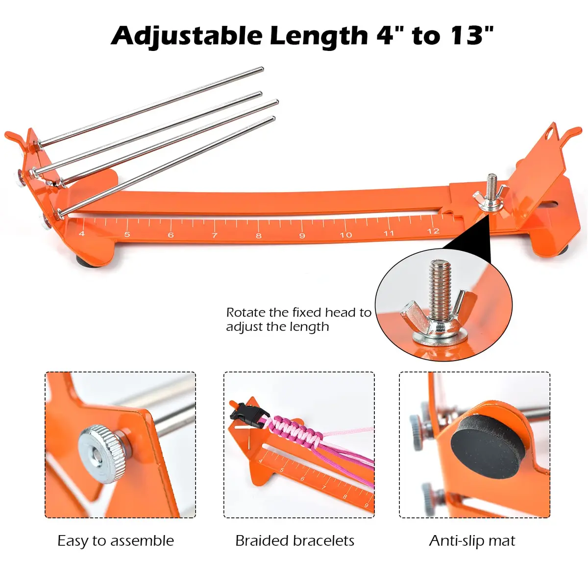 MONOBIN Paracord Kit with Jig & Accessories | 36 Colors for Crafts & Outdoor Use - view 4
