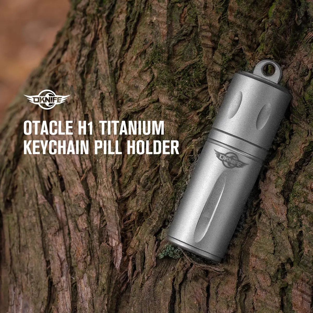 OKNIFE Otacle H1 Mini Keychain Pill Holder, Titanium Waterproof Pill Case | Compact, Water-Resistant & Stylish - view 8