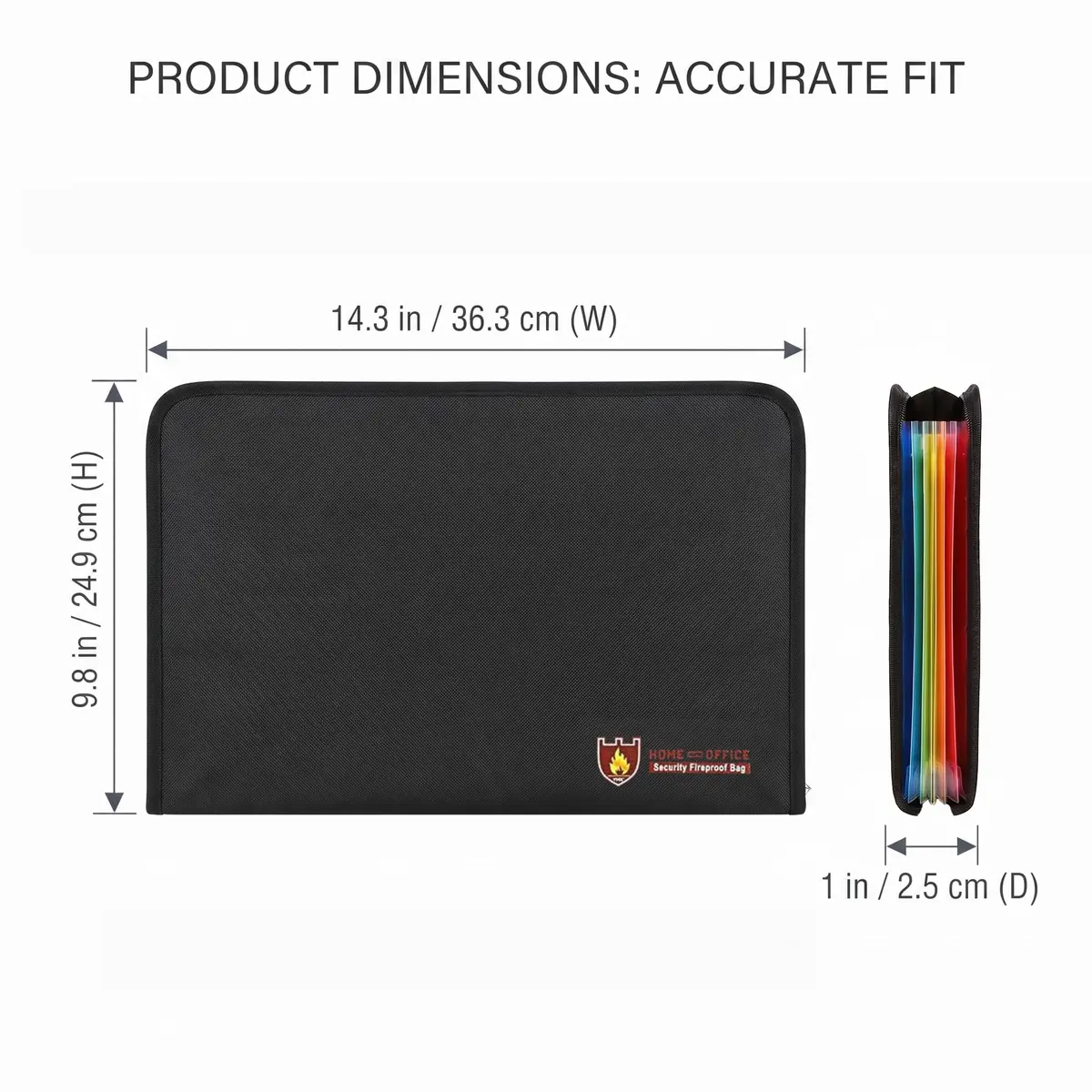 HSP-HSWITI Fireproof Document Bag Fire & Water Resistant File Folder A4 12 Pockets | Waterproof Safe Document Holder - view 7
