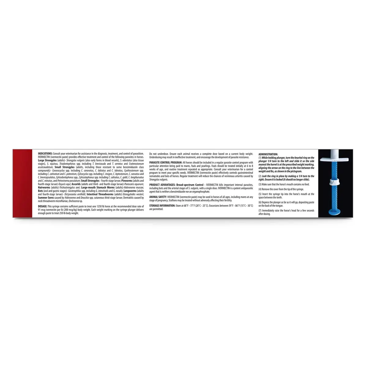Jeffers Ivermectin Gel Dewormer for Horses 12 Pack | Apple Flavored Parasite Control - view 8