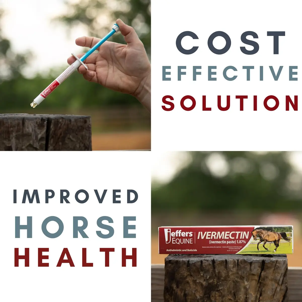 Jeffers Ivermectin Gel Dewormer for Horses 12 Pack | Apple Flavored Parasite Control - view 3
