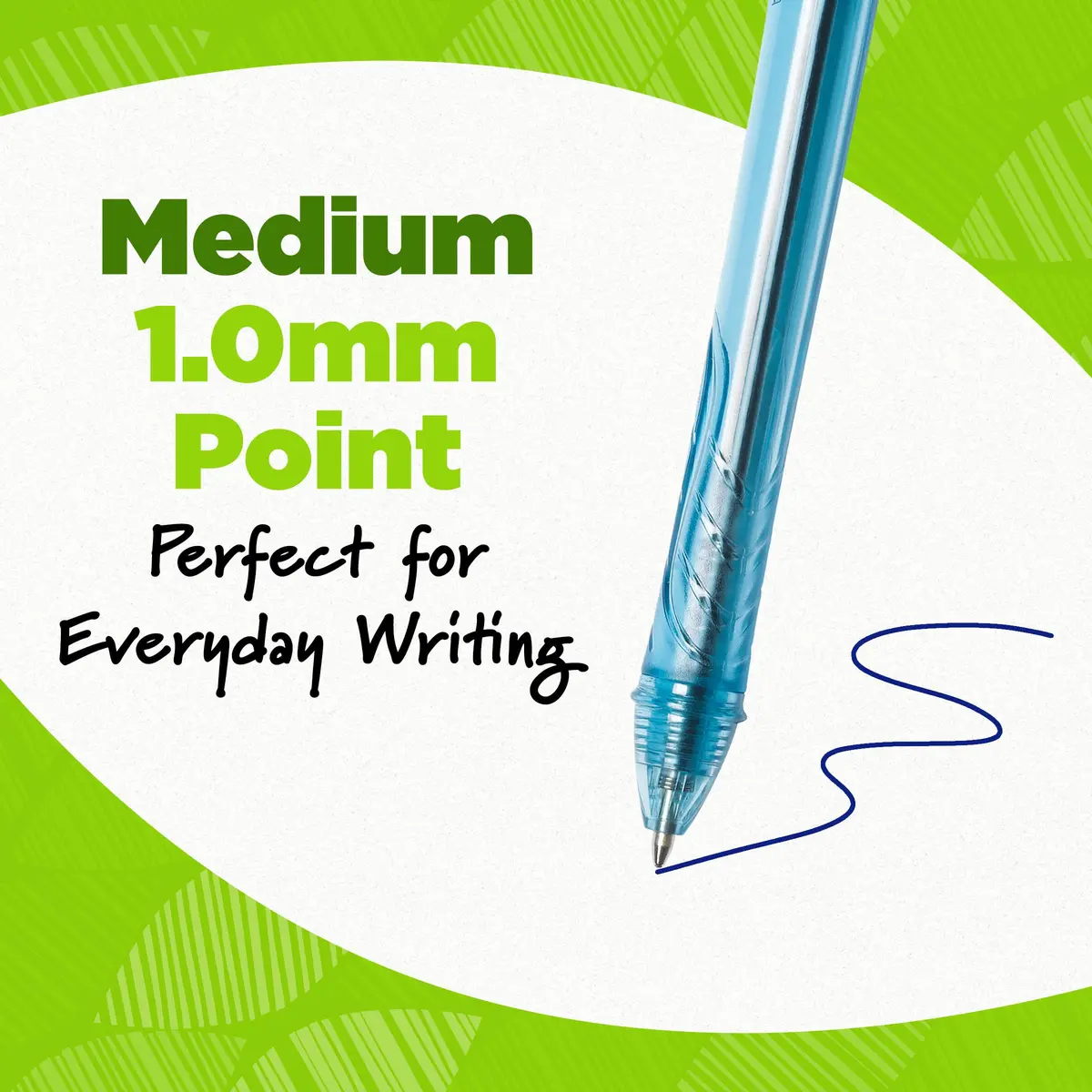 BIC Ecolutions Ocean-Bound Ball Pens, Medium Point, 1.0mm | Eco-Friendly Ocean Plastic - view 2
