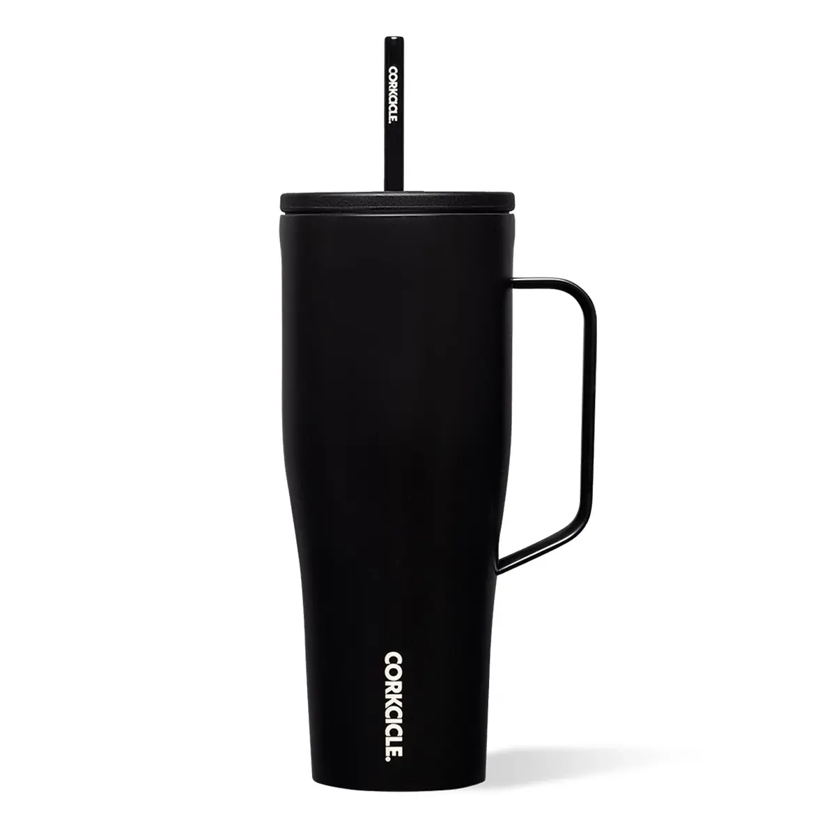 Corkcicle Cold Cup XL Handle Tumbler 30 oz Black | Triple-Insulated Stainless Steel - main product image