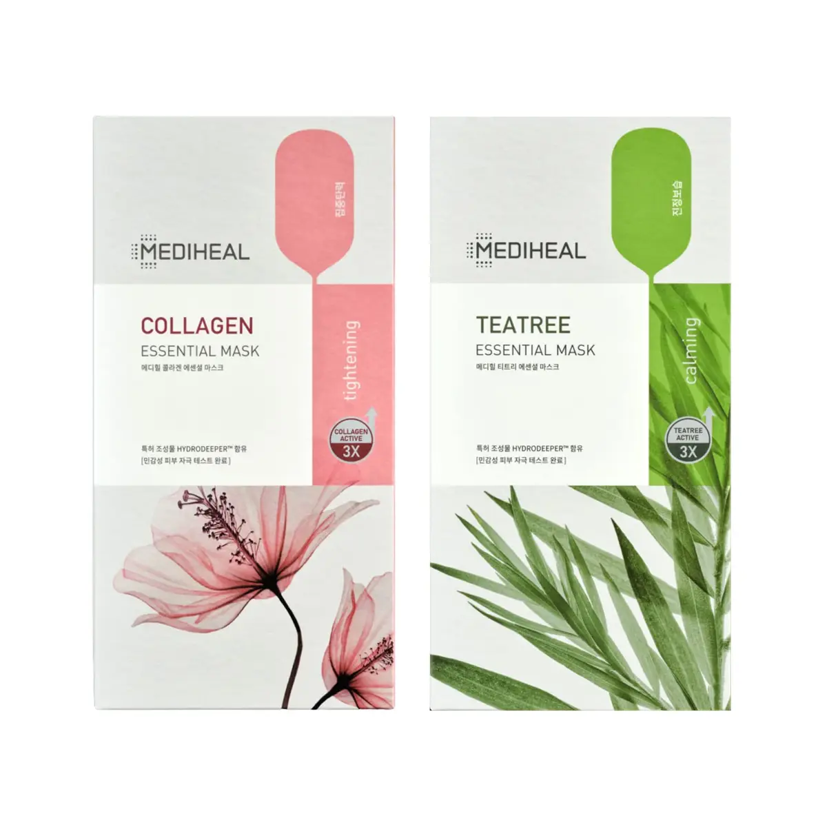 MEDIHEAL Collagen & Teatree Sheet Mask 20 Sheets | Hydrating, Firming & Soothing for All Skin Types - main product image