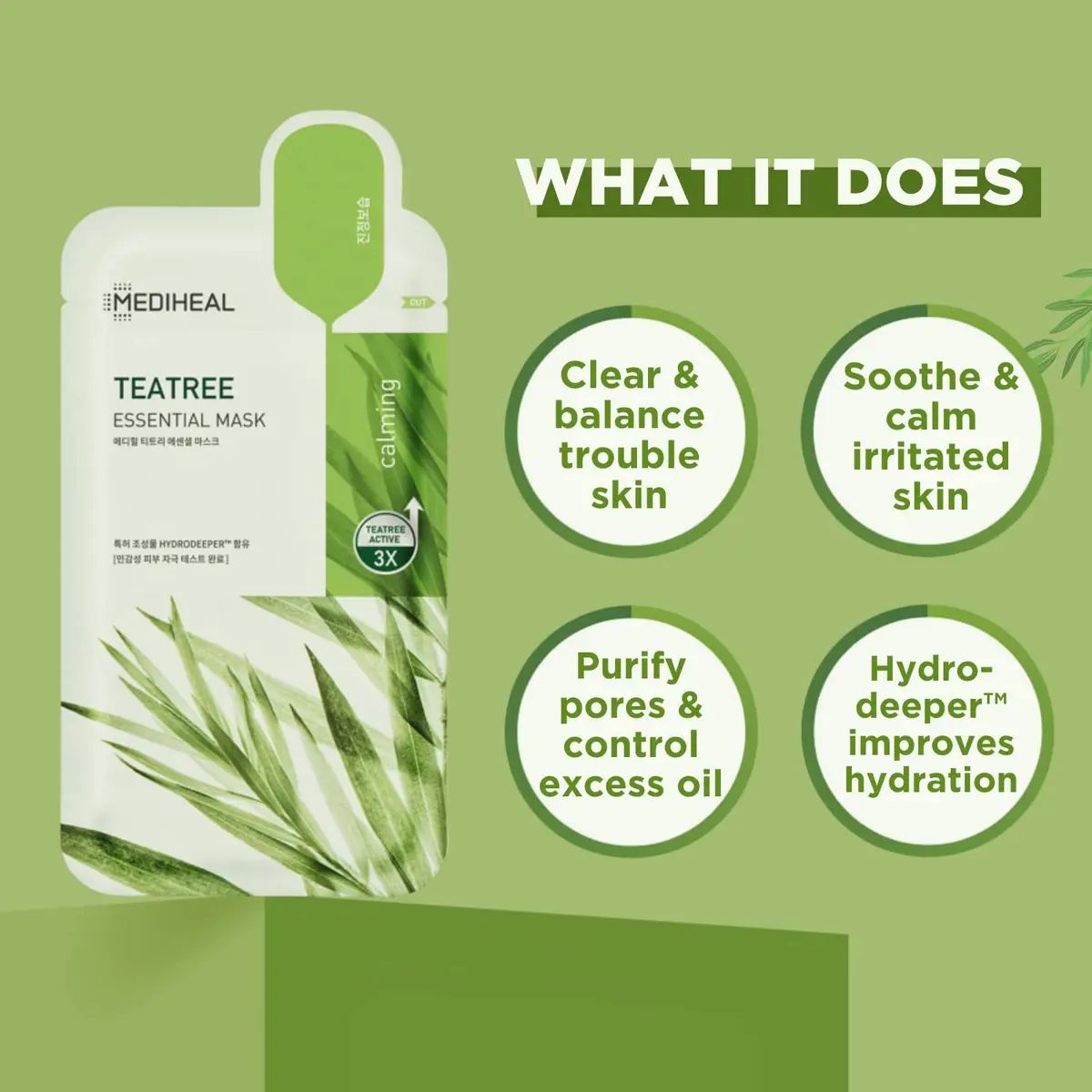 MEDIHEAL Collagen & Teatree Sheet Mask 20 Sheets | Hydrating, Firming & Soothing for All Skin Types - view 3