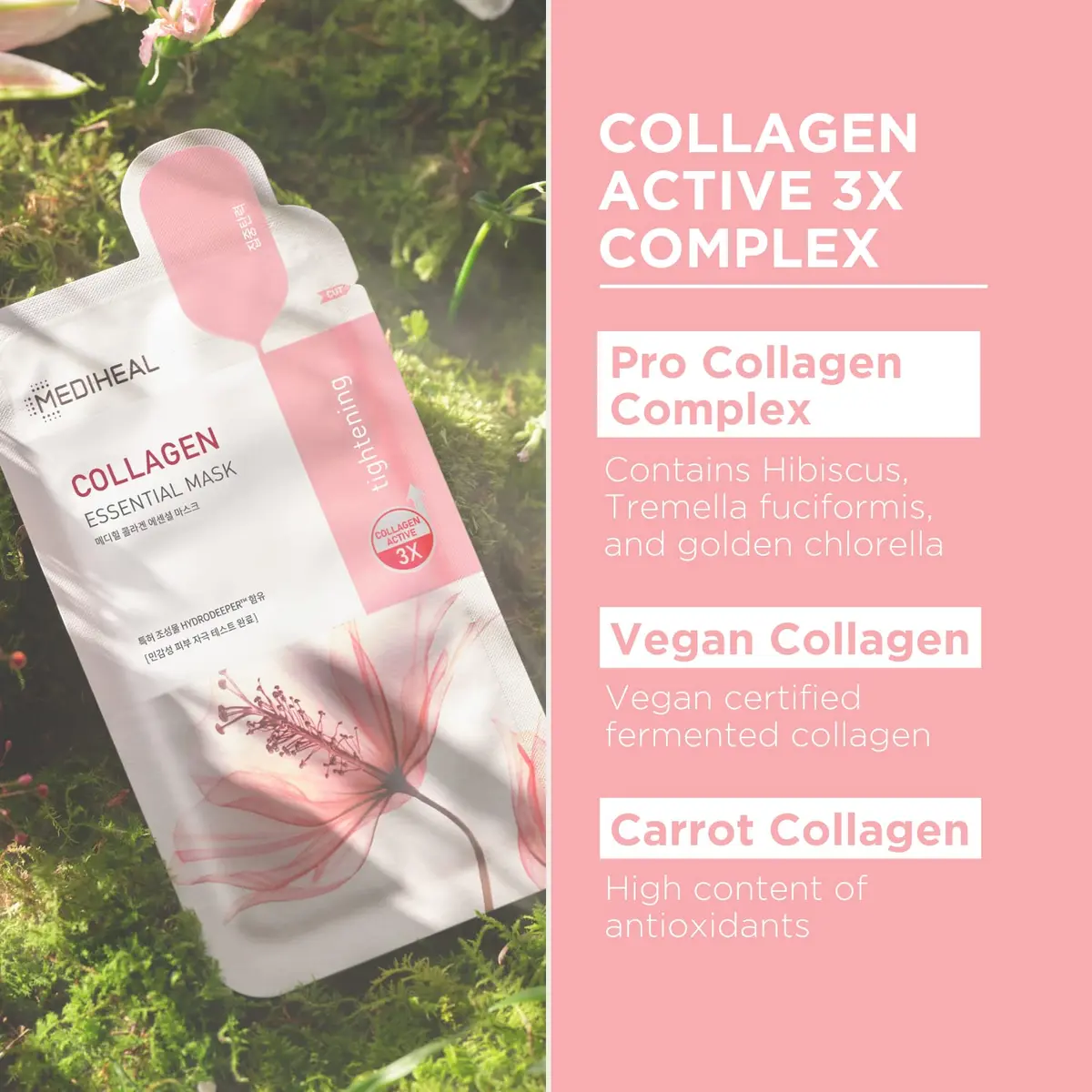 MEDIHEAL Collagen & Teatree Sheet Mask 20 Sheets | Hydrating, Firming & Soothing for All Skin Types - view 4