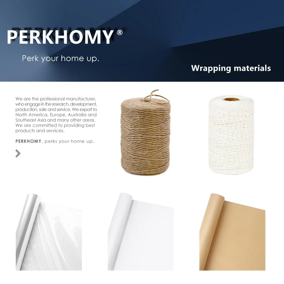 PH PERKHOMY Brown Kraft Paper Roll 17.5" x 100' | Versatile Gift Wrap & Craft (120 chars) - view 3