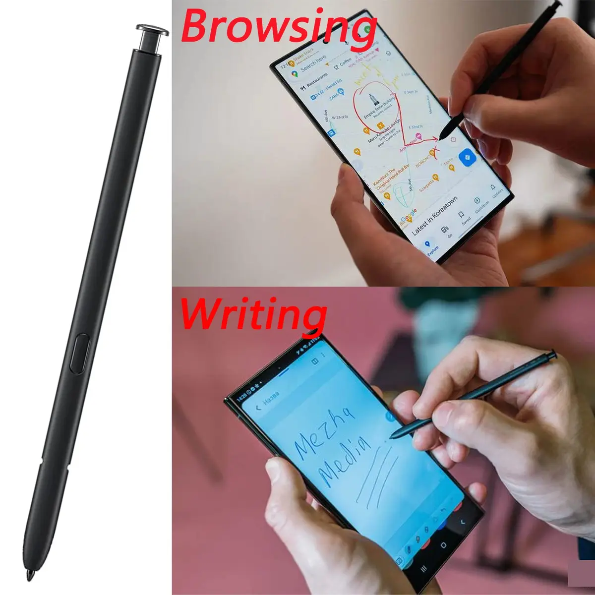 PCTC Stylus Pen with Bluetooth for Samsung Galaxy S23 Ultra 5G | Remote Control & Air Command - view 5