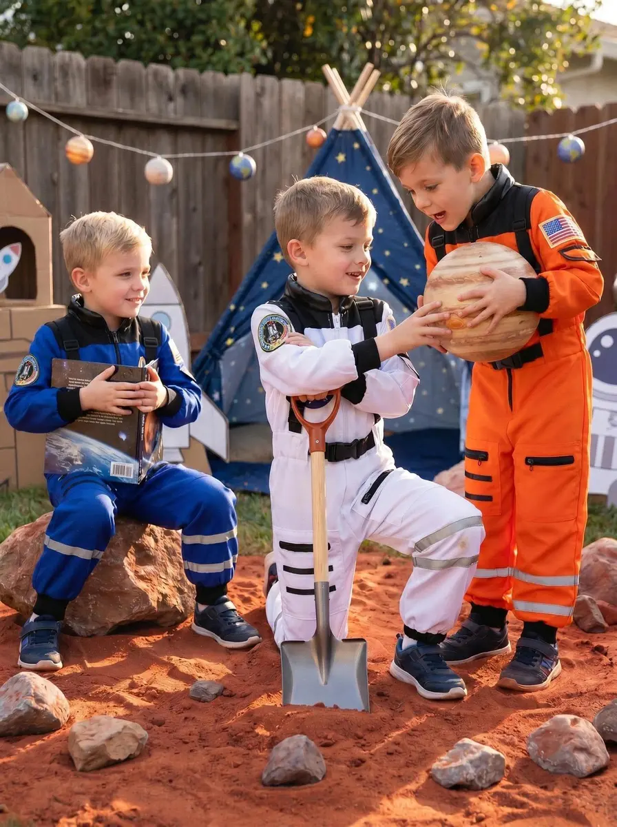 Dormstop Kids Astronaut Costume NASA Space Jumpsuit for Boys Girls Space Pretend Dress up White (5-7 Years) - view 3
